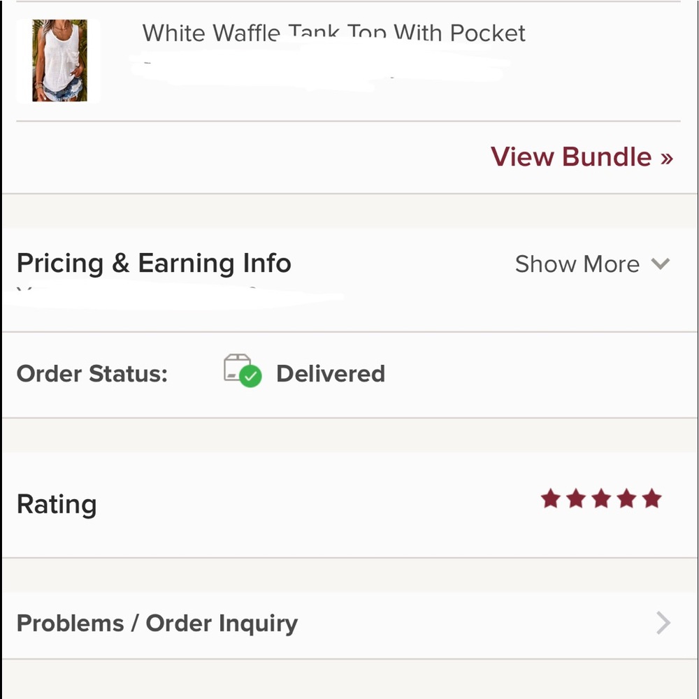 White Waffle Tank Top With Pocket - Picture 4 of 4